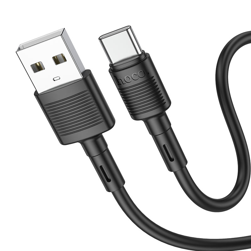 Cablu Date si Incarcare USB-A - USB-C HOCO X83 Victory, 20W, 1m, Negru