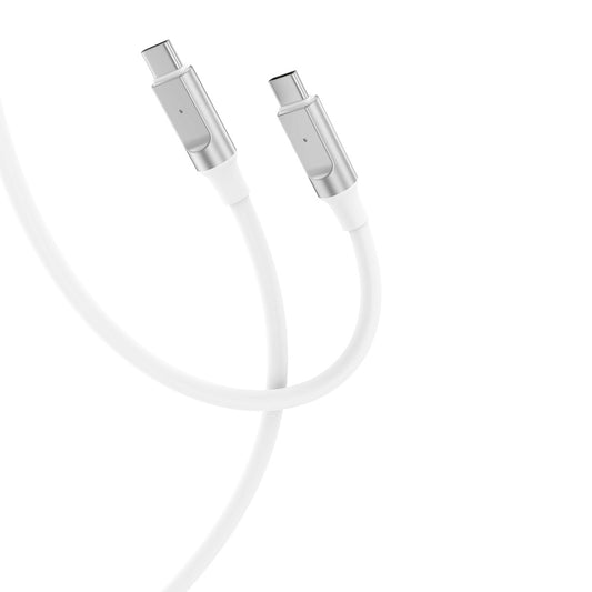 Kabel USB-C do ładowania i transmisji danych - USB-C XO Design NB-Q252B, 60 W, 1 m, biały 