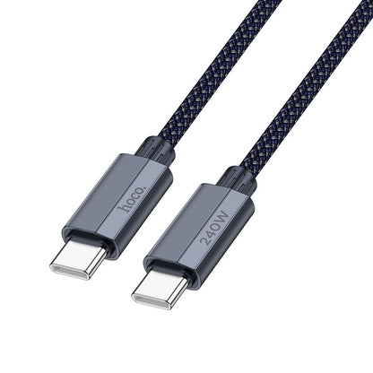 Cablu Date si Incarcare USB-C - USB-C HOCO U134, 240W, 1.8m, Gri