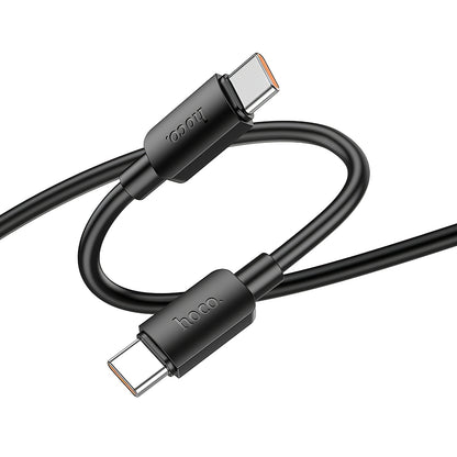 Cablu Date si Incarcare USB-C - USB-C HOCO X96, 100W, 1m, Negru