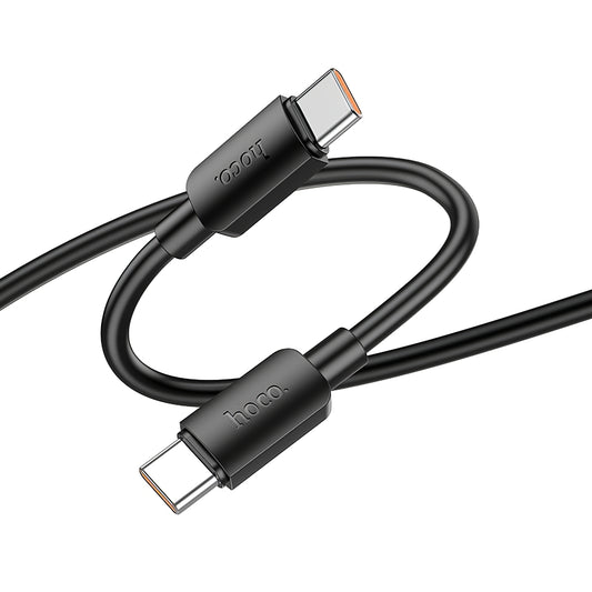 Cablu Date si Incarcare USB-C - USB-C HOCO X96, 100W, 1m, Negru