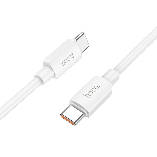 Cablu Date si Incarcare USB-C - USB-C HOCO X96, 100W, 1m, Alb