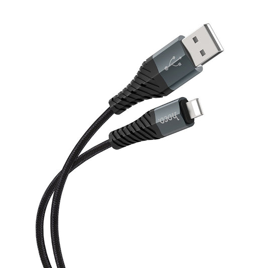 Kabel do ładowania i transmisji danych USB-A - Lightning HOCO X38 Cool, 18W, 1m, czarny 