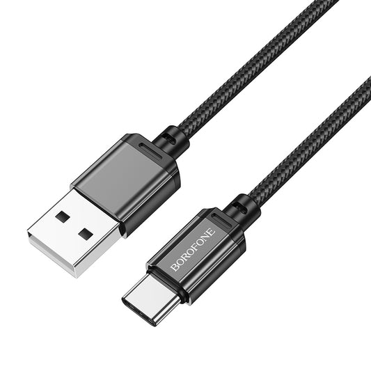 Kabel do ładowania i transmisji danych USB-A - USB-C Borofone BX87 Sharp BX87, 60W, 1m, czarny 