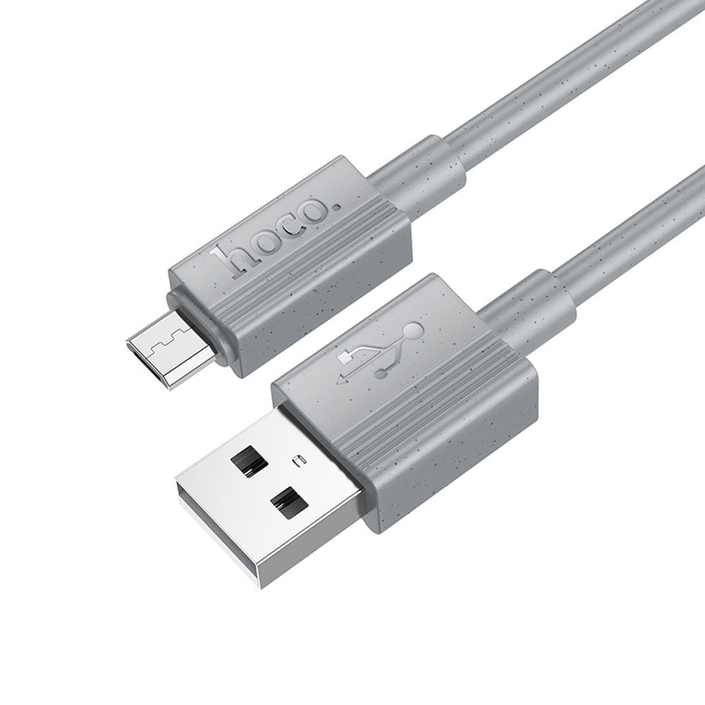 Cablu Date si Incarcare USB-A - microUSB HOCO X107, 18W, 1m, Gri
