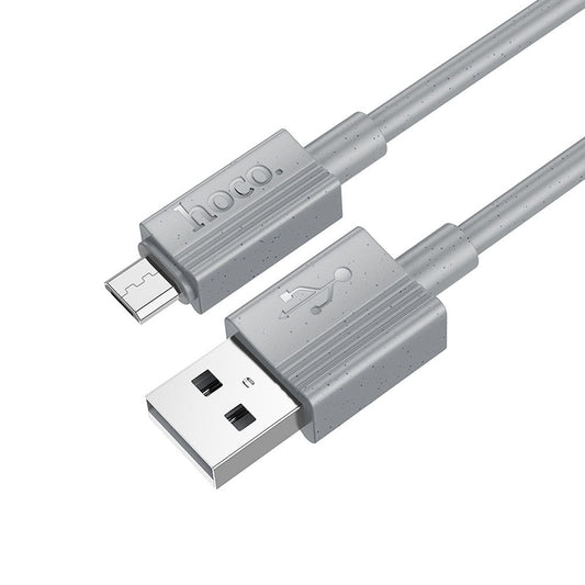 Cablu Date si Incarcare USB-A - microUSB HOCO X107, 18W, 1m, Gri