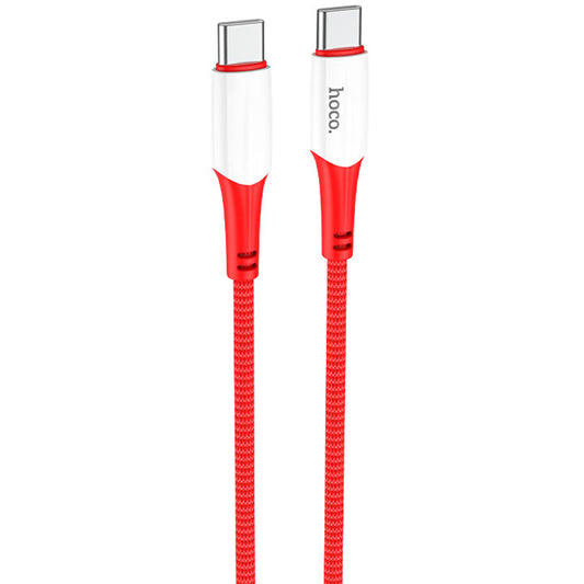 Cablu Date si Incarcare USB-C - USB-C HOCO X70, 60W, 1m, Rosu