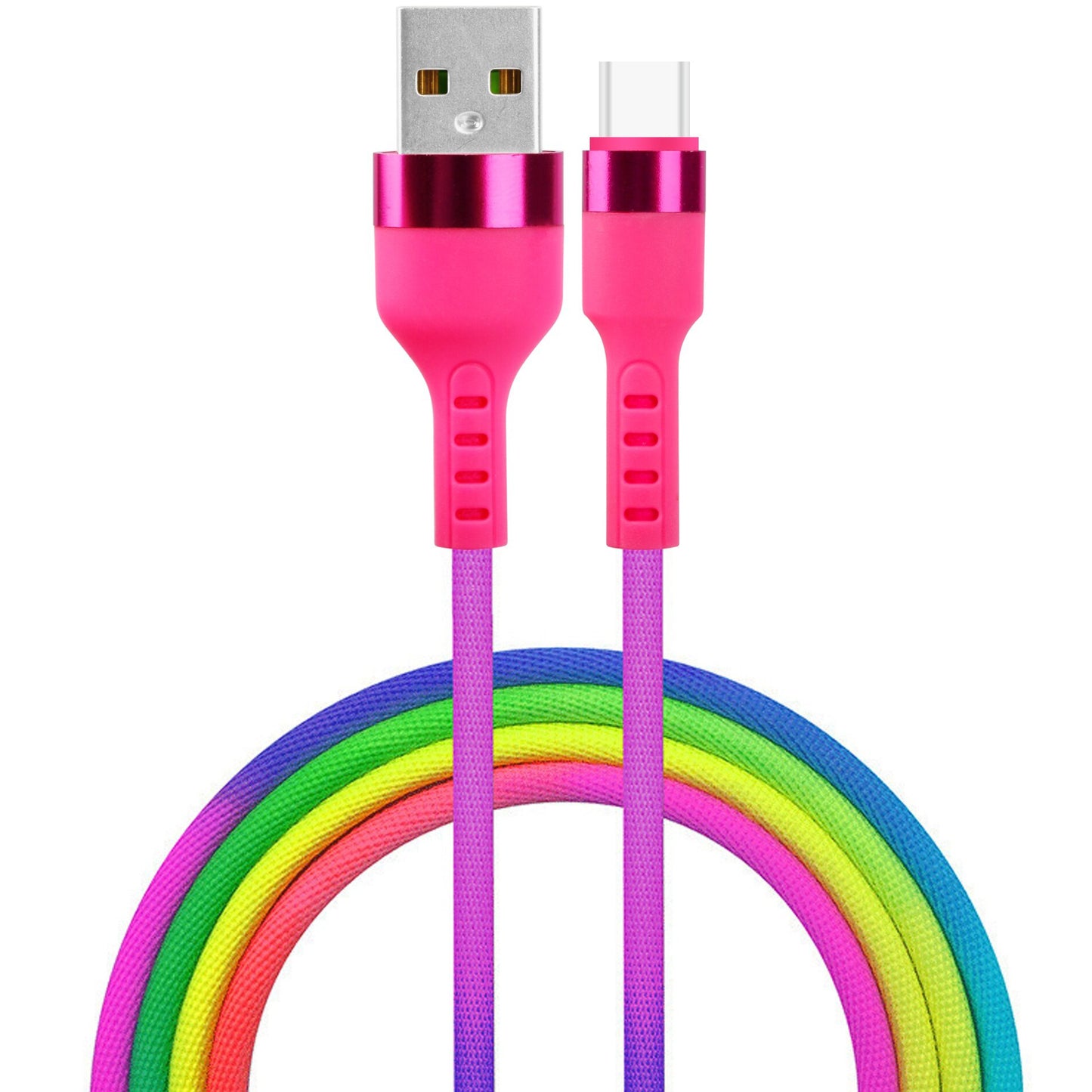 Cablu Date si Incarcare USB-A - USB-C Setty, 18W, 1.2m, Multicolor KNA-C-1.22.113