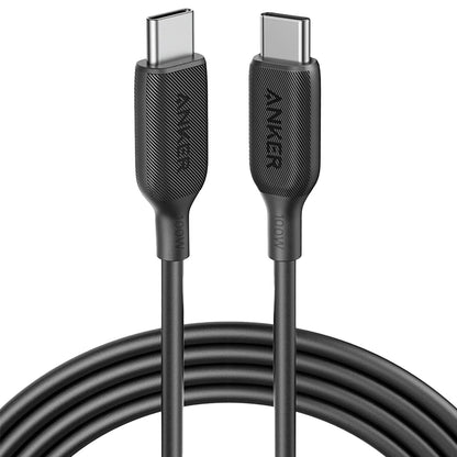 Cablu Date si Incarcare USB-C - USB-C Anker 543, 100W, 1.8m, Negru A80E2G11