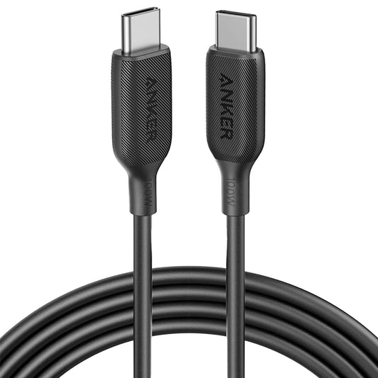 Cablu Date si Incarcare USB-C - USB-C Anker 543, 100W, 1.8m, Negru A80E2G11