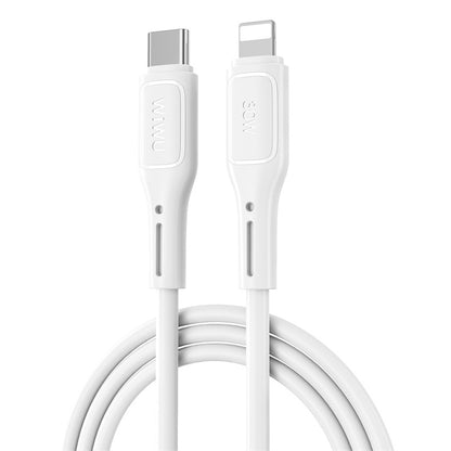 Kabel do ładowania i transmisji danych USB-C - Lightning WiWu Wi-C043E Starlink, 30 W, 1 m, biały 