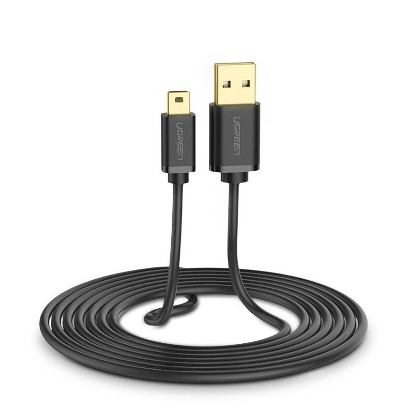 Cablu Date si Incarcare USB-A - miniUSB UGREEN US132, 18W, 1m, Negru
