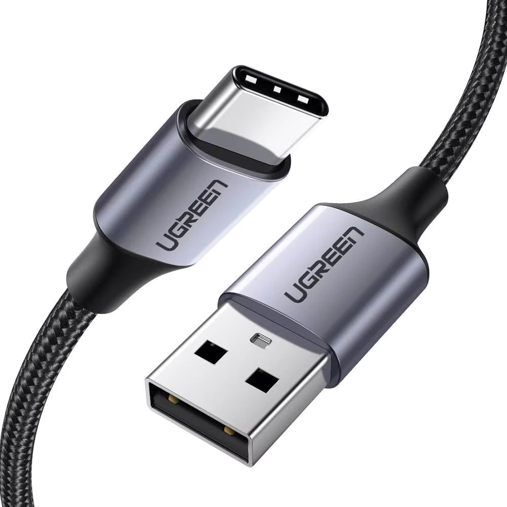 Cablu Date si Incarcare USB-A - USB-C UGREEN US288, 18W, 0.25m, Negru