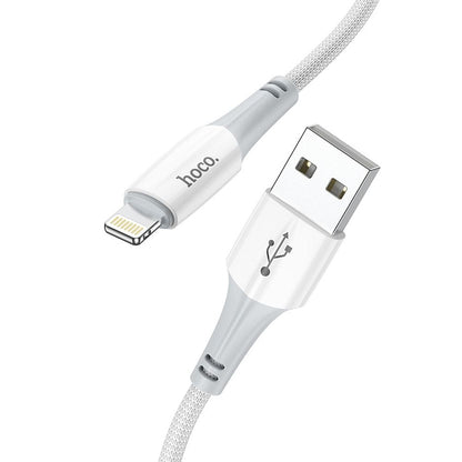 Cablu Date si Incarcare USB-A - Lightning HOCO X70, 18W, 1m, Alb