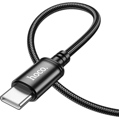 Cablu Date si Incarcare USB-C - USB-C HOCO X89, 60W, 1m, Negru