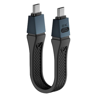 Cablu Date si Incarcare USB-C - USB-C OEM 8K Video, 240W, 0.13m, Negru
