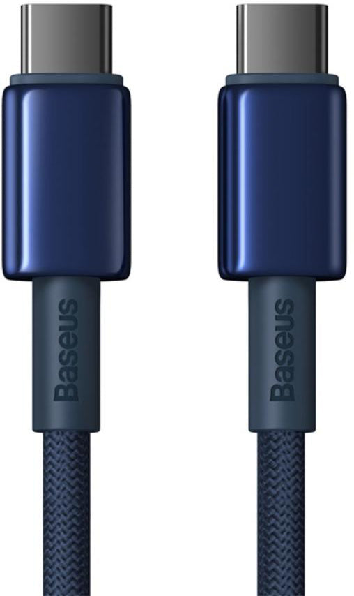 Cablu Date si Incarcare USB-C - USB-C Baseus Tungsten Gold, 100W, 1m, Bleumarin P10319800321-03