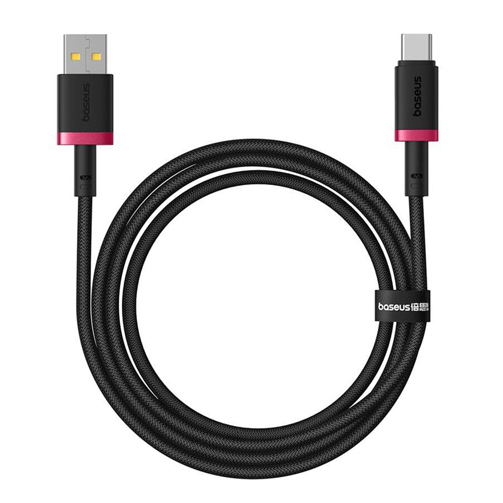 Cablu Date si Incarcare USB-A - USB-C Baseus Dura Series, 60W, 2m, Rosu P10377802U01-03
