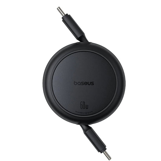 Cablu Date si Incarcare USB-C - USB-C Baseus Free2Pull Mini Retractable, 60W, 1m, Negru P10364500111-01