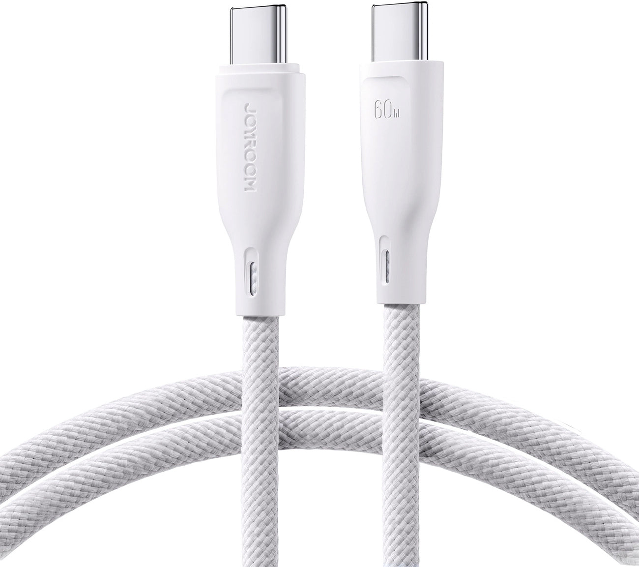 Cablu Date si Incarcare USB-C - USB-C Joyroom Multi-Color S-A34, 60W, 1m, Alb