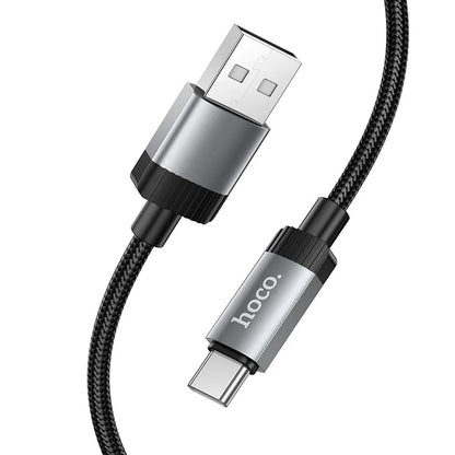 Cablu Date si Incarcare USB-A - USB-C HOCO X117, 60W, 1m, Negru