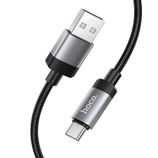 Cablu Date si Incarcare USB-A - USB-C HOCO X117, 60W, 1m, Negru
