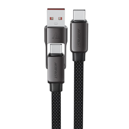Cablu Date si Incarcare USB-C - USB-A / USB-C Acefast C13-05, 60W, 0.2m, Negru
