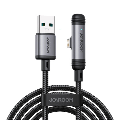 Cablu Date si Incarcare USB-A - USB-C Joyroom S-A56 EnjoyX Angled, 20W, 1.2m, Negru
