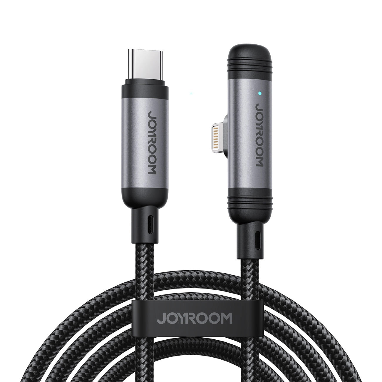 Cablu Date si Incarcare USB-C - Lightning Joyroom S-A56 EnjoyX Angled, 30W, 1.2m, Negru