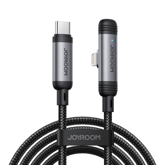 Cablu Date si Incarcare USB-C - Lightning Joyroom S-A56 EnjoyX Angled, 30W, 1.2m, Negru