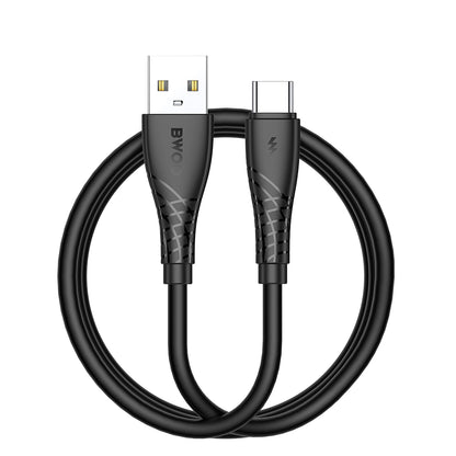 Cablu Date si Incarcare USB-A - USB-C BWOO BO-X318C, 27W, 1m, Negru