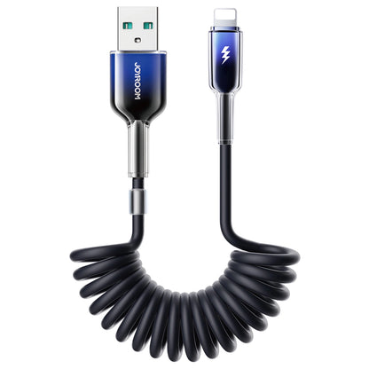 Cablu Date si Incarcare USB-A - Lightning Joyroom S-A43 Crystal, 18W, 1.5m, Negru