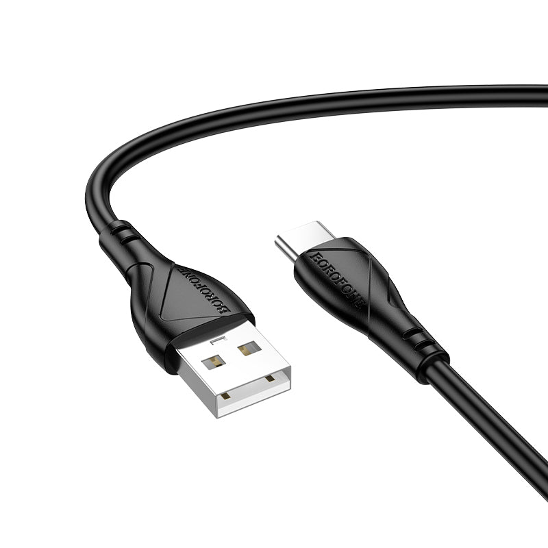 Cablu Date si Incarcare USB-A - USB-C Borofone BX121 Energy, 18W, 1m, Negru