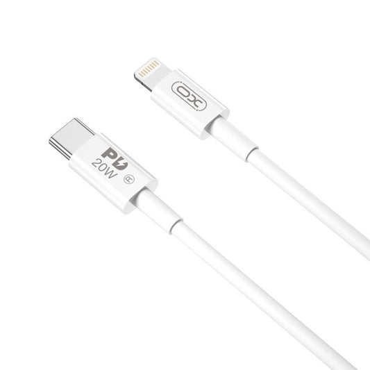 Cablu Date si Incarcare USB-C - Lightning XO Design NB-Q189A, 20W, 1m, Alb