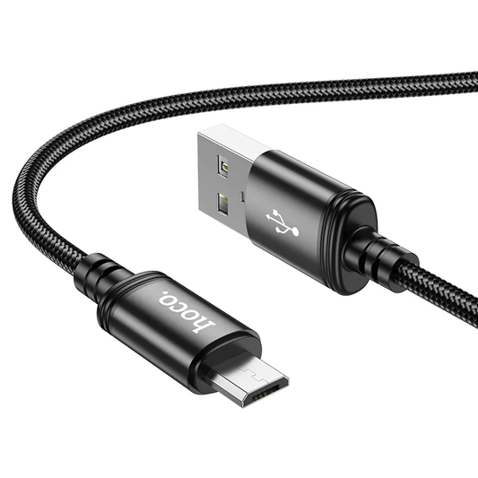 Cablu Date si Incarcare USB-A - microUSB HOCO X89, 18W, 1m, Negru