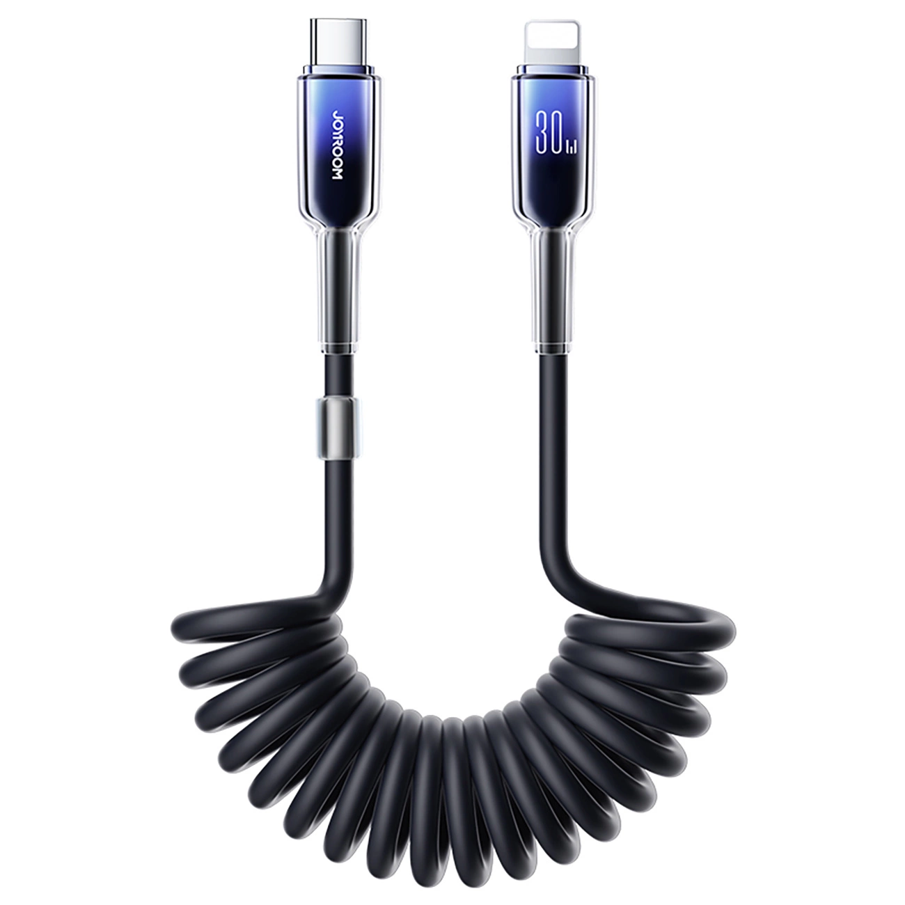 Cablu Date si Incarcare USB-C - Lightning Joyroom S-A43 Crystal, 30W, 1.5m, Negru