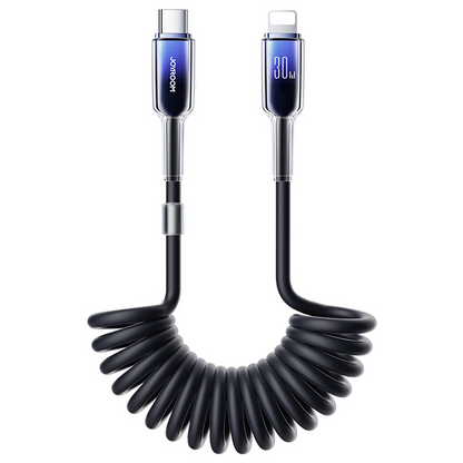 Cablu Date si Incarcare USB-C - Lightning Joyroom S-A43 Crystal, 30W, 1.5m, Negru