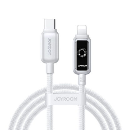 Cablu Date si Incarcare USB-C - Lightning Joyroom S-A55 StarFlight Display, 30W, 1.2m, Alb