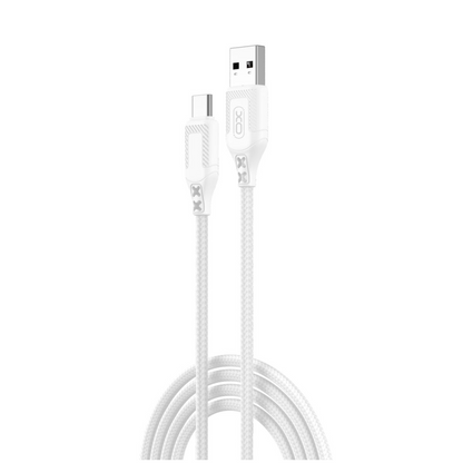 Cablu Date si Incarcare USB-A - USB-C XO Design NB235, 18W, 1m, Alb