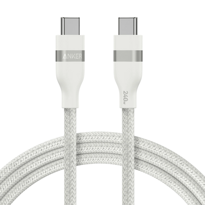 Cablu Date si Incarcare USB-C - USB-C Anker, 240W, 1.8m, Alb A82E2H22
