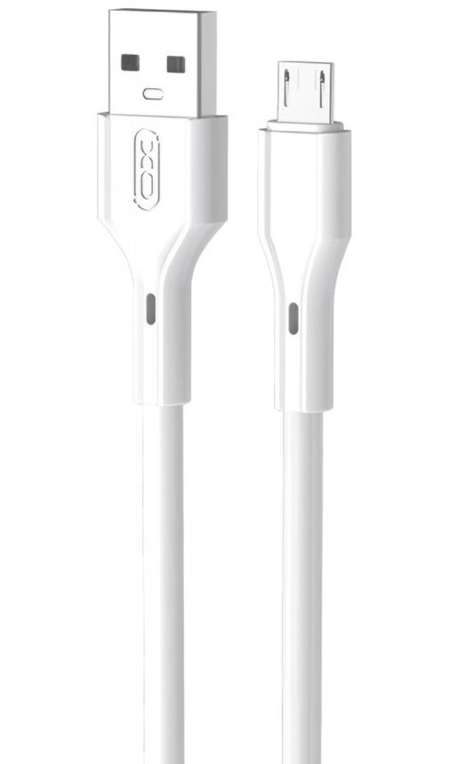 Cablu Date si Incarcare USB-A - microUSB XO Design NB230, 18W, 1m, Alb