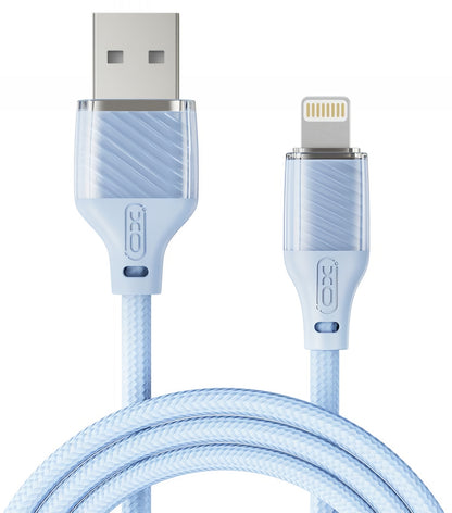 Cablu Date si Incarcare USB-A - Lightning XO Design NB291, 18W, 1m, Albastru