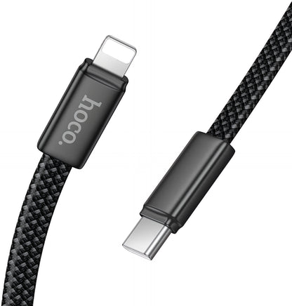 Cablu Date si Incarcare USB-C - Lightning HOCO X125, 30W, 1m, Negru