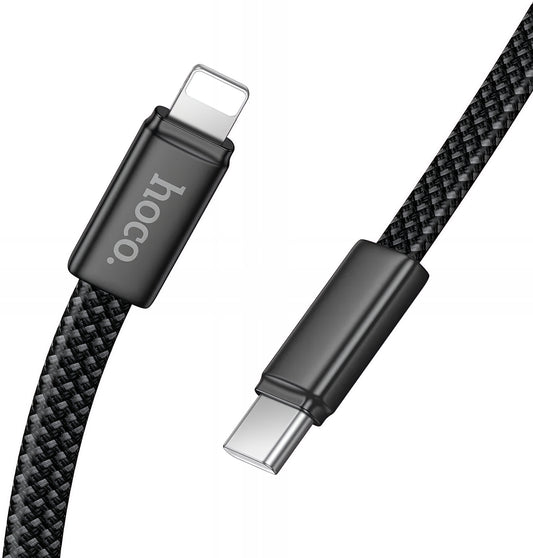 Cablu Date si Incarcare USB-C - Lightning HOCO X125, 30W, 1m, Negru