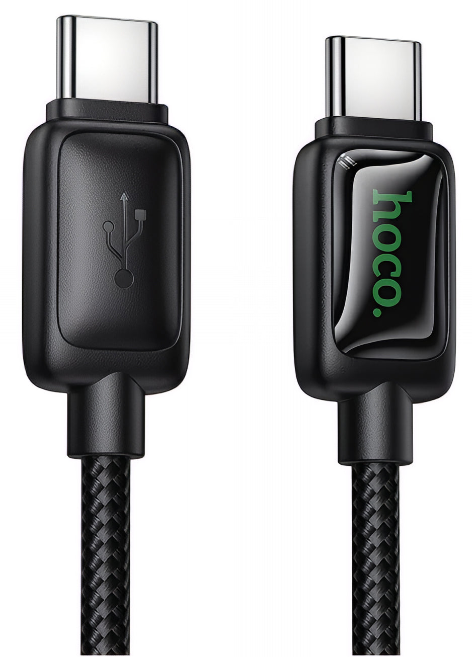 Cablu Date si Incarcare USB-C - USB-C HOCO U146, 60W, 1.2m, Negru