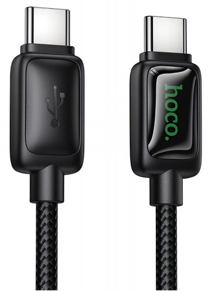 Cablu Date si Incarcare USB-C - USB-C HOCO U146, 60W, 1.2m, Negru
