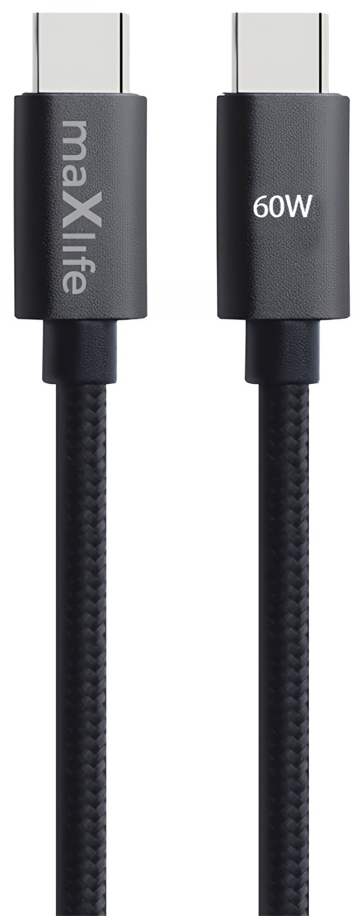 Cablu Date si Incarcare USB-C - USB-C MaXlife MXUC-12, 60W, 1m, Negru