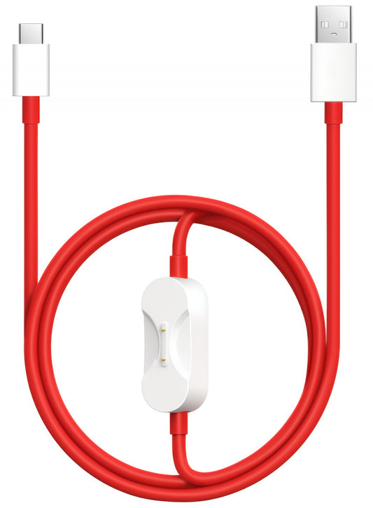 Cablu Date si Incarcare USB-A - USB-C / Pogo Pin OnePlus DL162, 80W, 1.2m, Rosu 5461100665