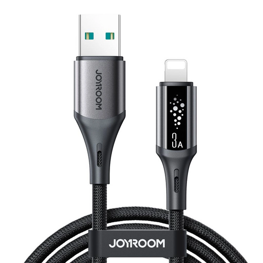 Cablu Date si Incarcare USB-A - Lightning Joyroom S-A60 StarTalk, 18W, 1.2m, Negru