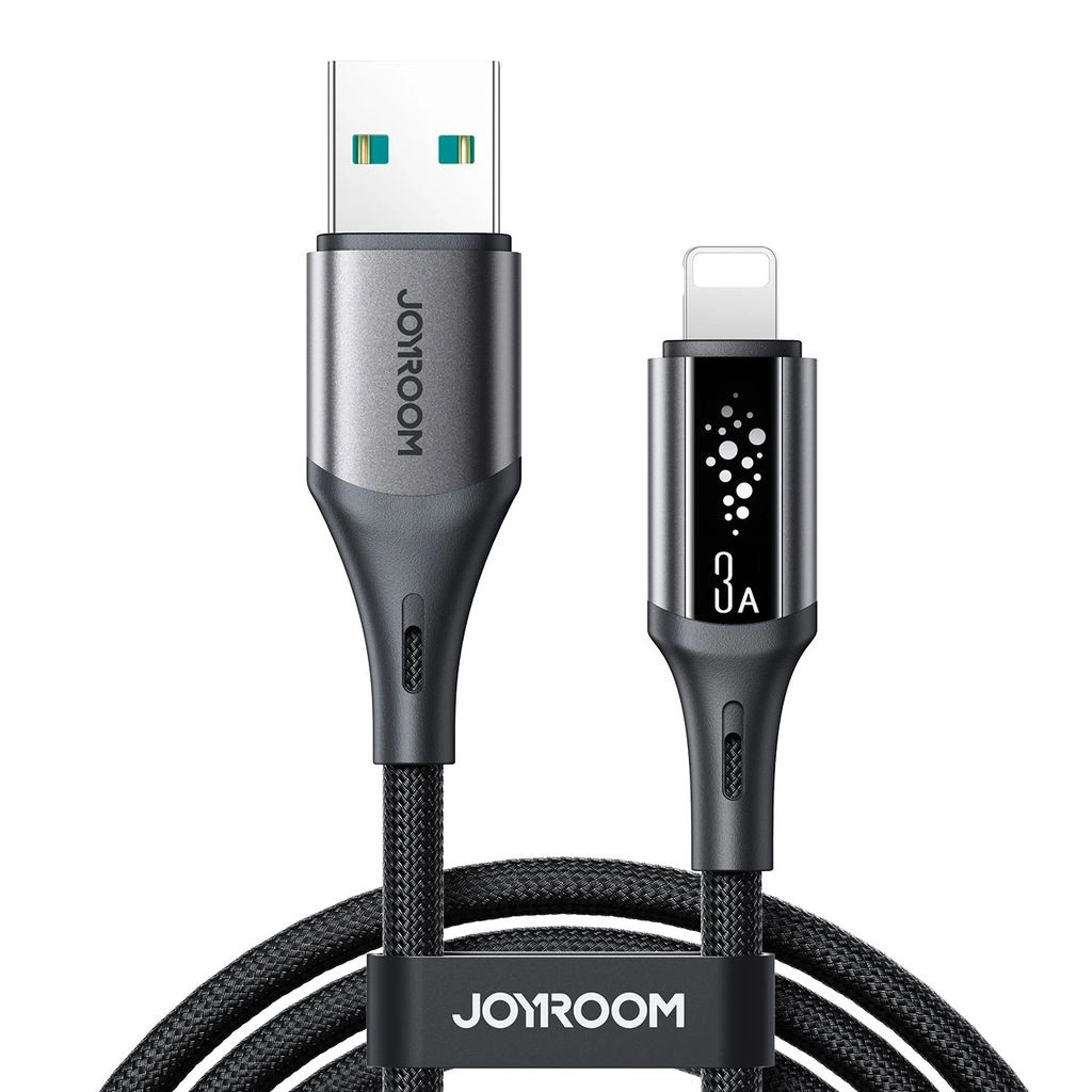 Cablu Date si Incarcare USB-A - Lightning Joyroom S-A60 StarTalk, 18W, 1.2m, Negru